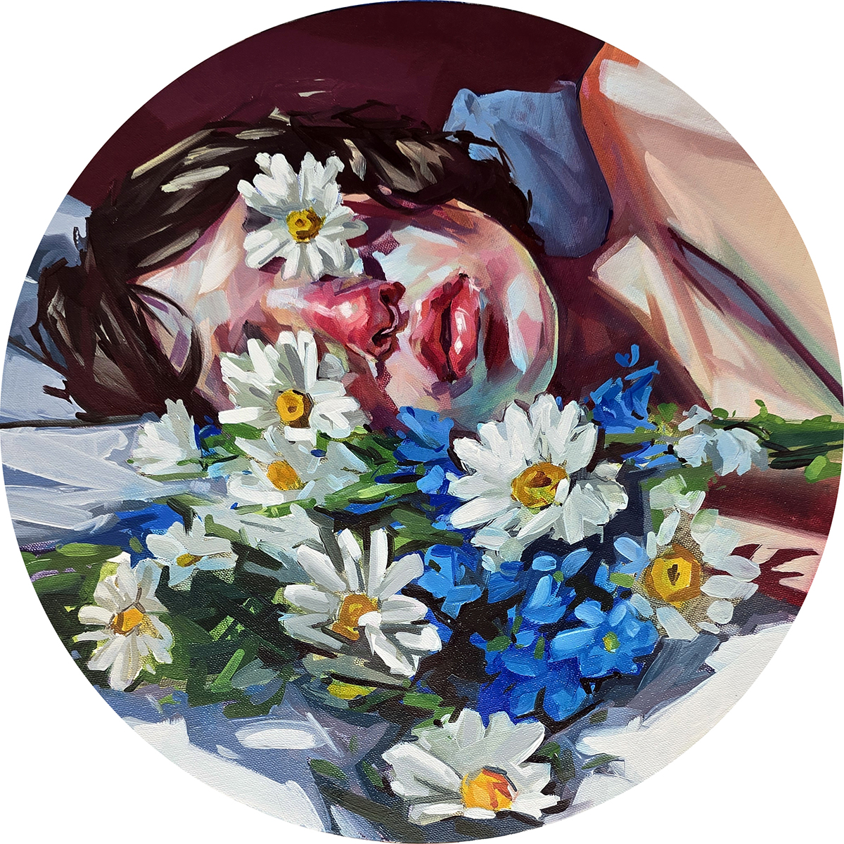 Entre flores muertas y martelos_40cm_oil on canvas.