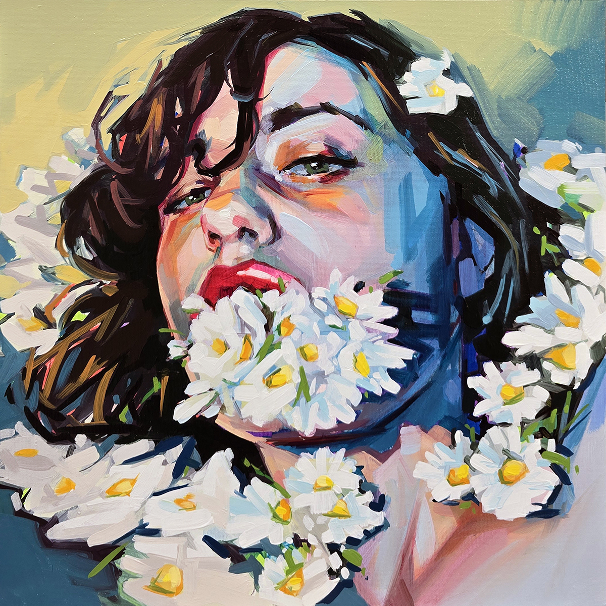 Llego a tus rincones llenos de flores_30x30cm_oilonmcanvas