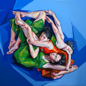 Knot on fabric - 100 x 100 cm