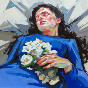 Offering in Blue - 30 x 30 cm