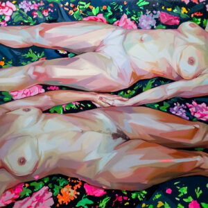 Two on an Artificial Garden - 100 x 150 cm